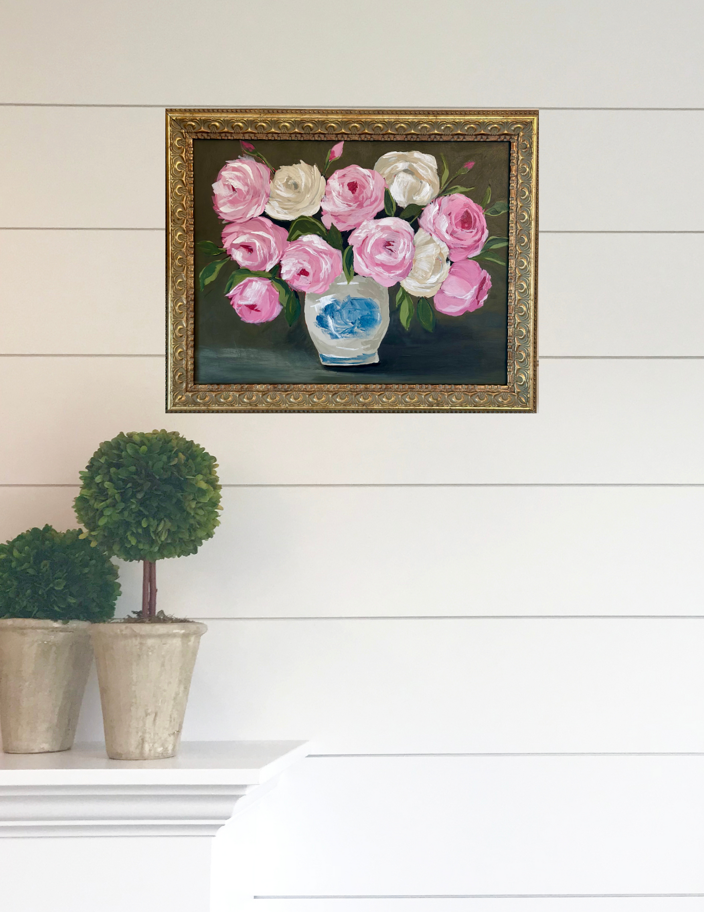 BLUSHING ROSES Original Painting