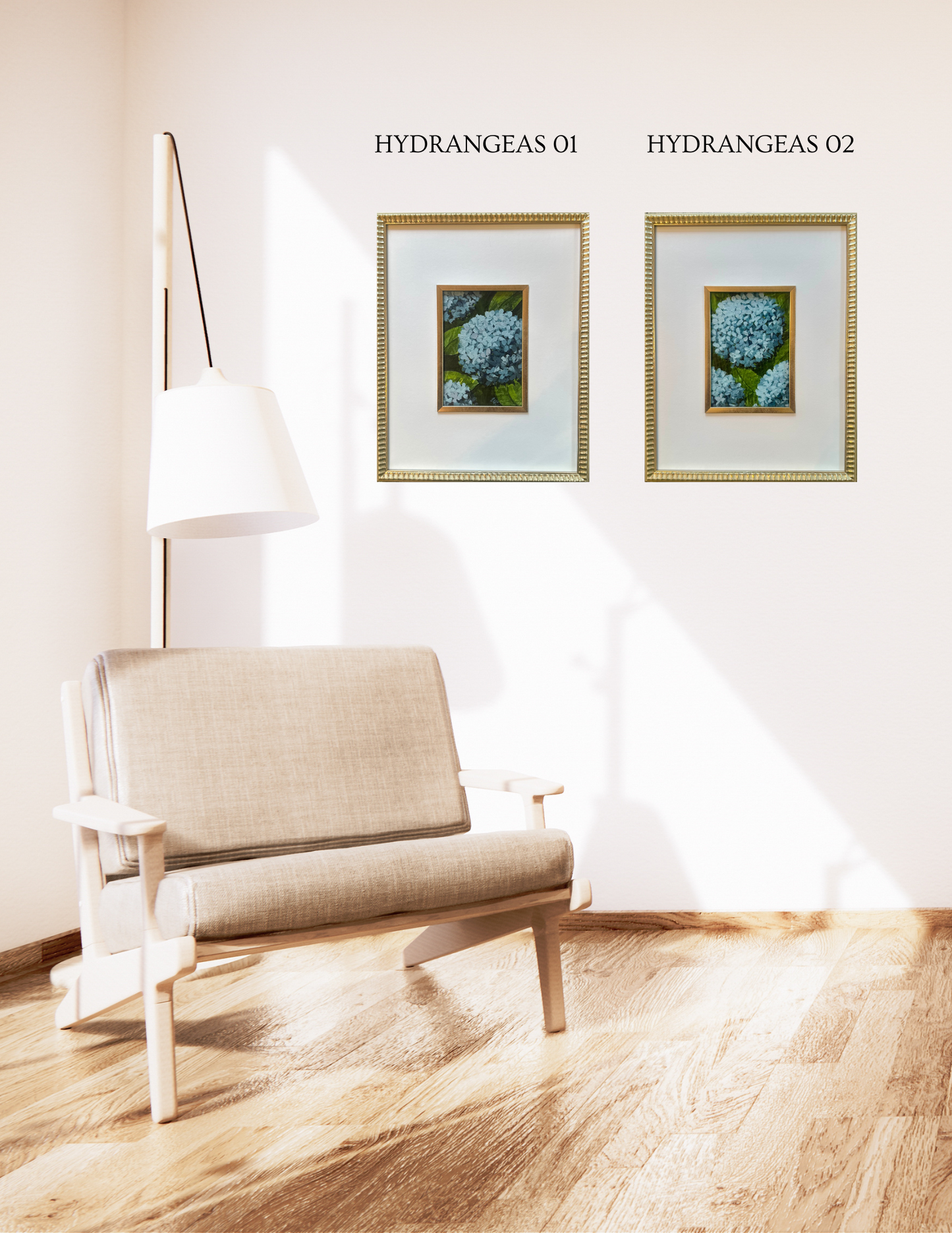 BLUE HYDRANGEA 02 Original Painting