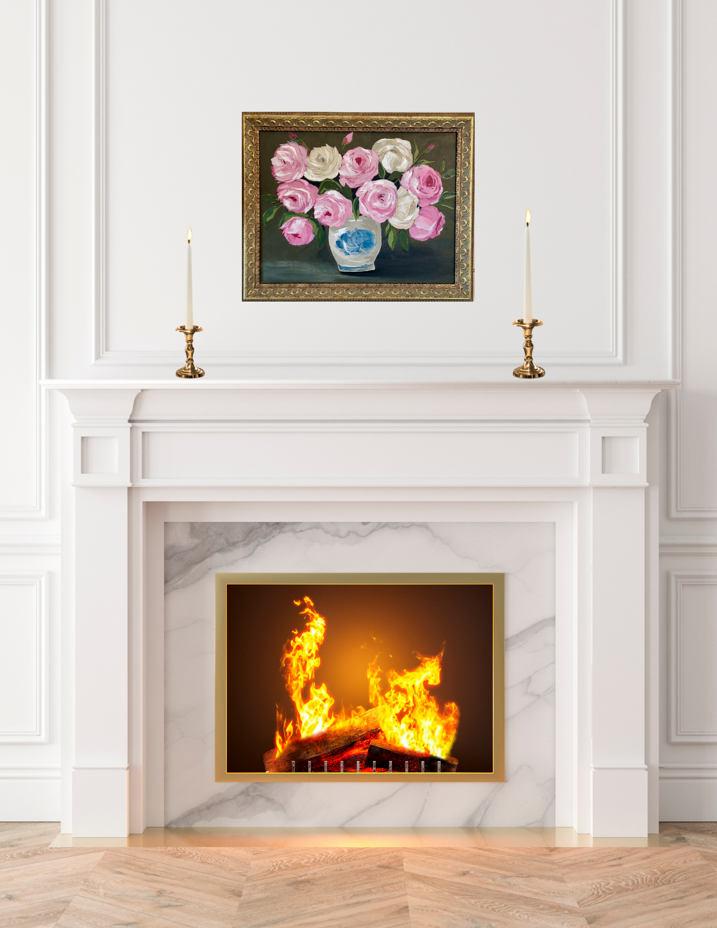 BLUSHING ROSES Original Painting