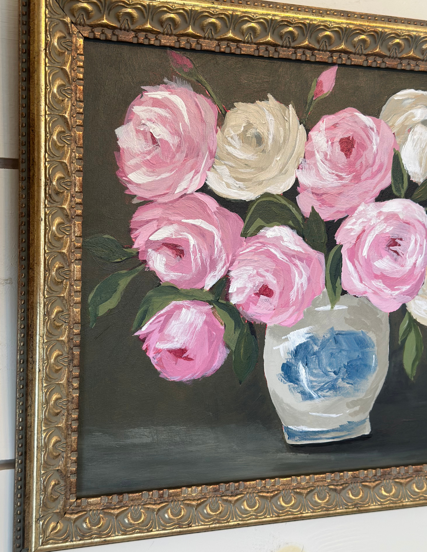 BLUSHING ROSES Original Painting