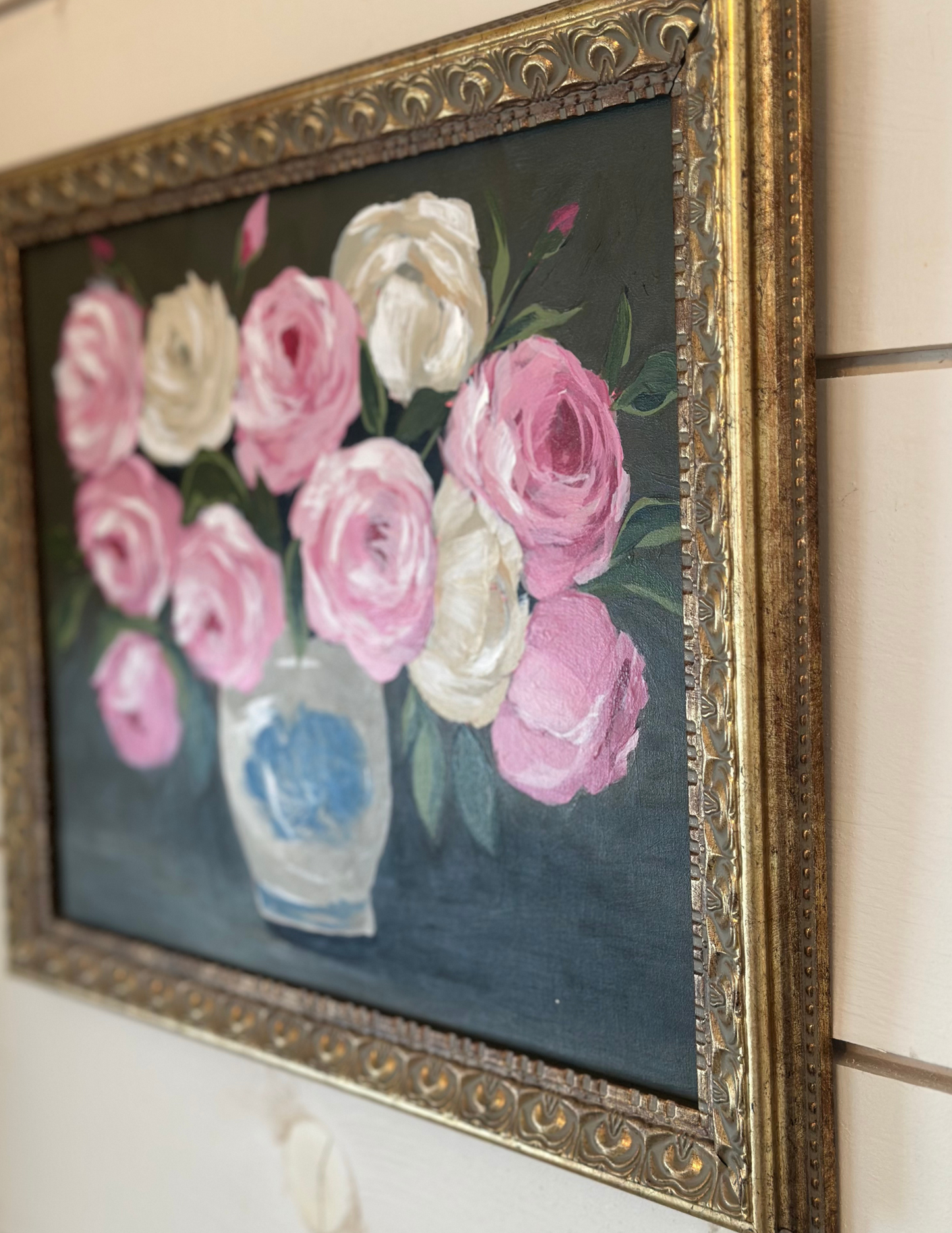 BLUSHING ROSES Original Painting