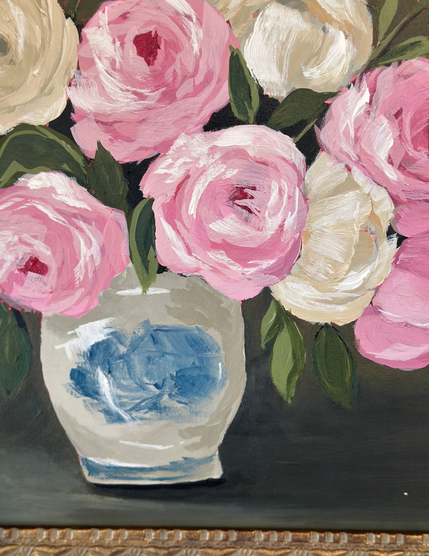 BLUSHING ROSES Original Painting