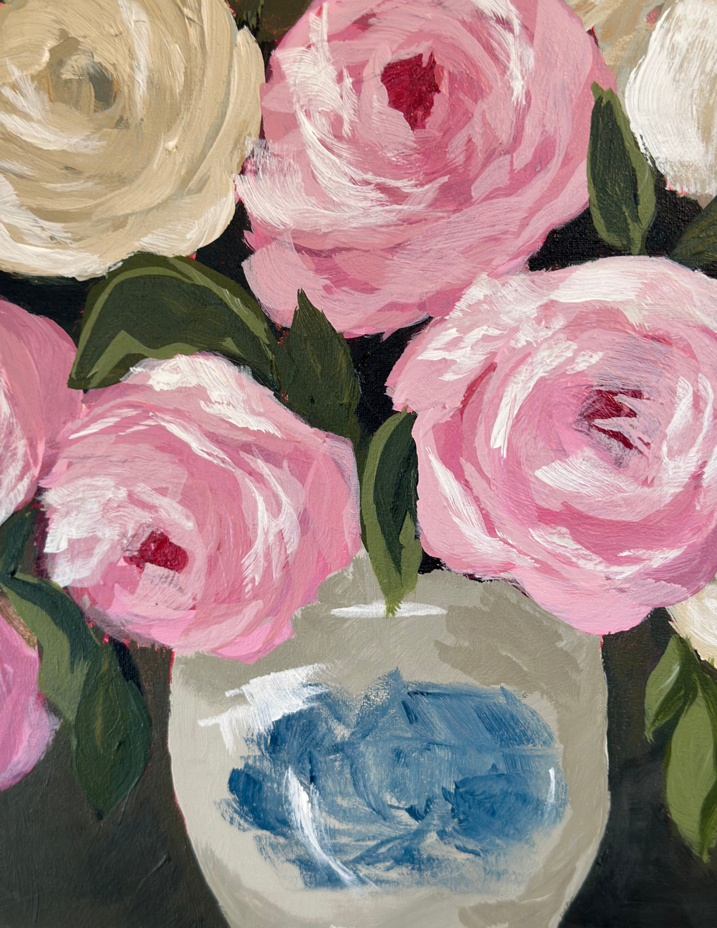 BLUSHING ROSES Original Painting